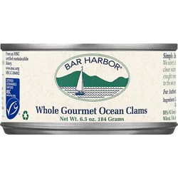 Bar Harbor Clams Whole Canned - 6.5 Oz
