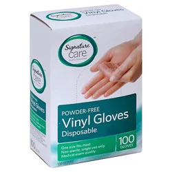 Signature Select/care Vinyl Gloves One Size - 100 Ct