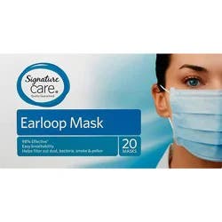 Signature Select/care First Aid Ear Loop Masks - 20 Count