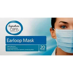 Signature Select/care First Aid Ear Loop Masks - 20 Count
