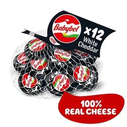 Babybel Mini White Cheddar Snack Cheese 12 Count - 8.4 Oz
