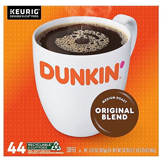 slide 1 of 5, Dunkin Donuts Original Blend Keurig Cups - 44 Ct, 44 ct