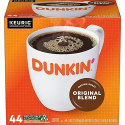 Dunkin' Original Blend Medium Roast Coffee Keurig K-Cup Pods - 44 Count