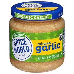Spice World Org Garlic Minced Jar - 8 Oz