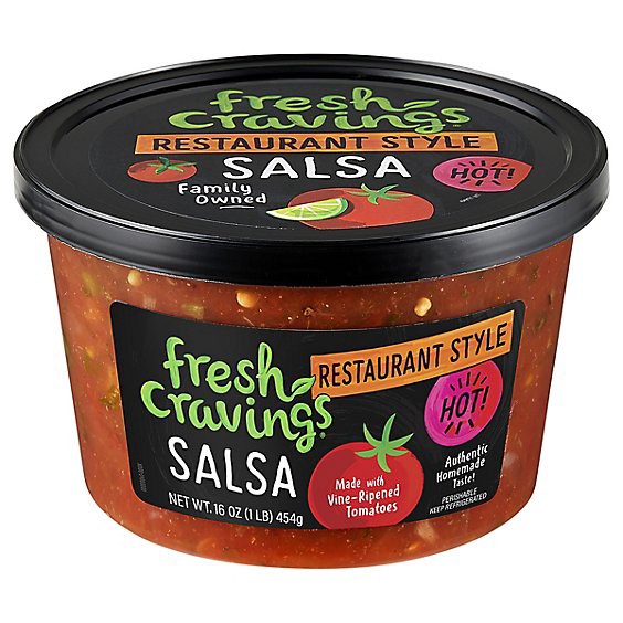 slide 1 of 9, Fresh Cravings Hot Restaurant Style Salsa - 16 Oz, 16 oz
