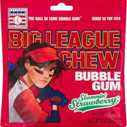 Big League Chew Girl Strawberry - 2.12 Oz