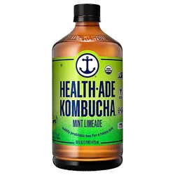 Health Ade Kombucha Limeade Mint - 16 Oz