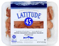 Latitude 45 Hot Smoked Atlantic Salmon Flakes - 8 Oz.