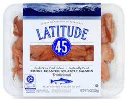 Latitude 45 Hot Smoked Atlantic Salmon Flakes - 8 Oz.