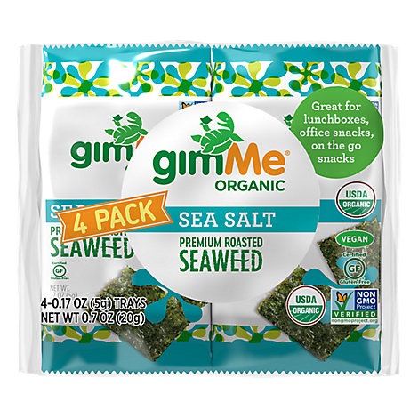 slide 1 of 1, Gimme Seaweed Roasted Sea Salt, 0.7 oz