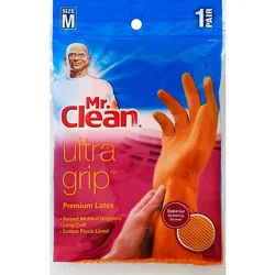Mr Clean Ultra Grip Latex W/grippers Med - Ea