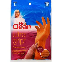Mr Clean Ultra Grip Latex W/grippers Lg - Ea