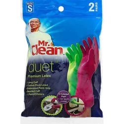 Mr Clean Duet Reusable Latex Small - 2 Ct