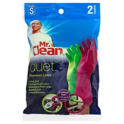 Mr Clean Duet Reusable Latex Small - 2 Ct