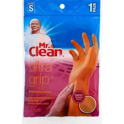 Mr Clean Ultra Grip Latex W/grippers Sm - Ea