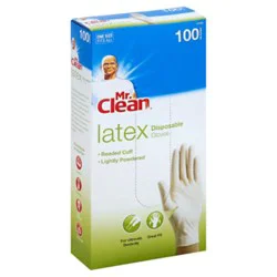 Mr. Clean Latex Disposable Gloves - 100 Ct
