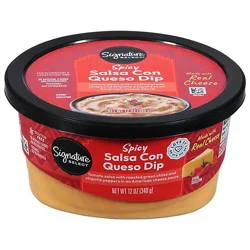 Signature Select Dip Spicy Salsa Con Queso - 12 Oz