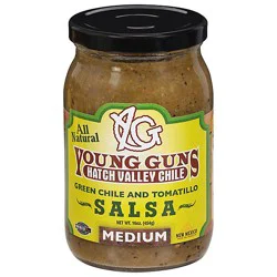 Young Guns Hatch Valley Green Chile Tomatillo Medium Salsa - 16 Oz