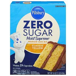 Pillsbury Zero Sugar Moist Supreme Yellow Premium Cake Mix - 16 Oz