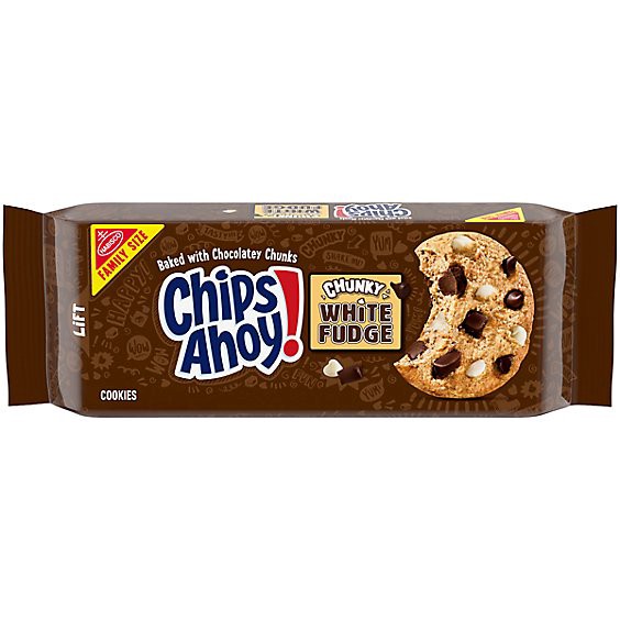slide 1 of 3, Chips Ahoy! Chunky White Fudge Chocolate Chunk Cookies Family Size - 18 Oz, 18 oz