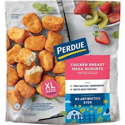 Perdue Breaded Chicken Breast Mega Nuggets No Antibiotics Ever Frozen Fully Cooked In Bag- 27 Oz