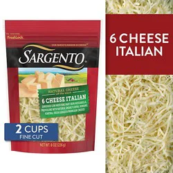 Sargento Shredded 6 Cheese Italian Natural Cheese - 8 Oz