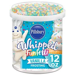 Pillsbury Fluffy Frost Funfetti Vanilla Marshmallow Flavored Frosting Tub - 12 Oz