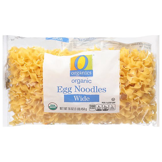 slide 1 of 1, O Organics Noodles Egg Wide - 16 Oz, 16 oz