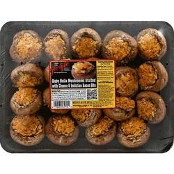 Mushrooms Baby Bella Bacon Stuffed - 22 Oz
