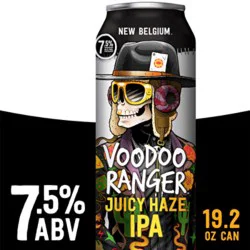New Belgium Brewing Voodoo Ranger Juicy Haze Ipa Beer 7.5% Abv Can - 19.2 Fl. Oz.