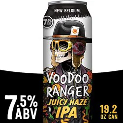 New Belgium Brewing Voodoo Ranger Juicy Haze Ipa Beer 7.5% Abv Can - 19.2 Fl. Oz.
