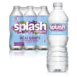 Splash Refresher Acai Grape Flavored Water - 6-16.9 Fl. Oz.