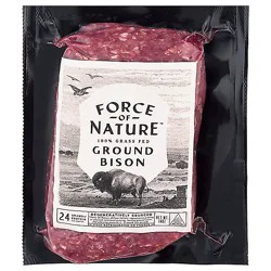 Force Of Nature Ground Bison Grass Fed - 14 Oz