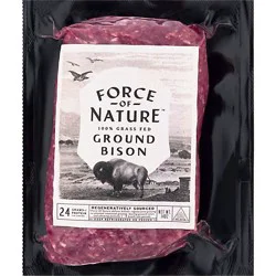 Force Of Nature Ground Bison Grass Fed - 14 Oz