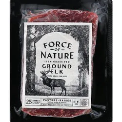 Force Of Nature Elk Ground Brick Grass Fed - 14 Oz
