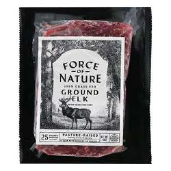Force Of Nature Elk Ground Brick Grass Fed - 14 Oz