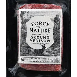 Force Of Nature Ground Venison With Beef Grass Fed Brick - 14 Oz