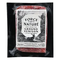 Force Of Nature Ground Venison With Beef Grass Fed Brick - 14 Oz
