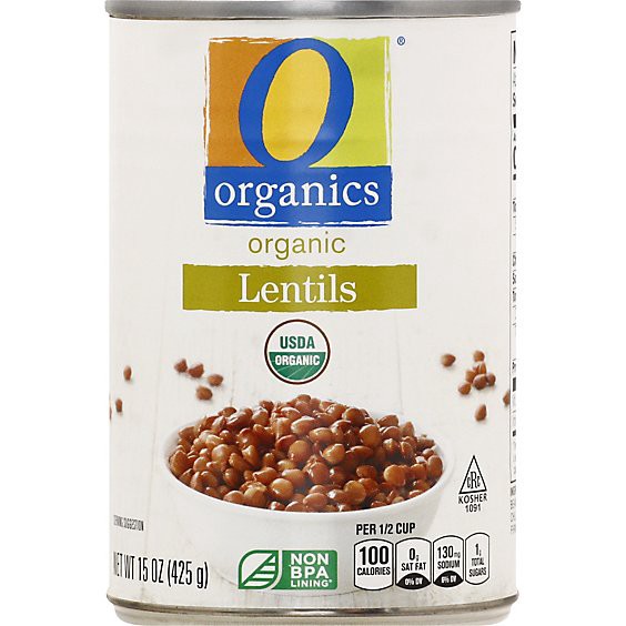 slide 1 of 1, O Organics Organic Lentils - 15 Oz, 15 oz