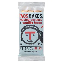 Taos Bakes Tstd Ccnt Vanilla Bean Bar - 1.8 Oz