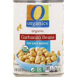 O Organics Beans Garbanzo No Salt Added - 15 Oz