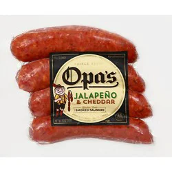 Opas Jalapeno Cheddar Smoked Sausage - 16 Oz