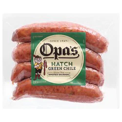 Opas Hatch Green Chile Smoked Sausage - 16 Oz