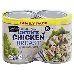 Signature Select Chicken Breast Chunk In Water Family Pk - 6-9.75 Oz
