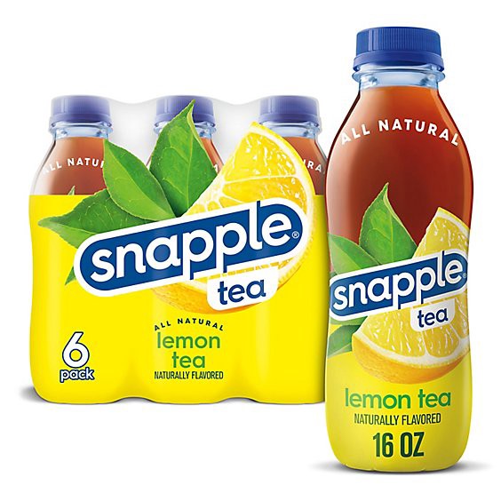 slide 1 of 1, Snapple Tea Lemon - 6-16fz, 6 ct; 16 fl oz