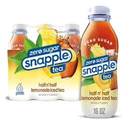 Snapple Zero Sugar Half N Half Tea In Recycled Plastic Bottle - 6-16 Fl. Oz.