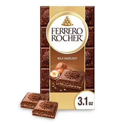 Ferrero Rocher Premium Milk Chocolate Hazelnut Chocolate Bar - ​3.1 Oz