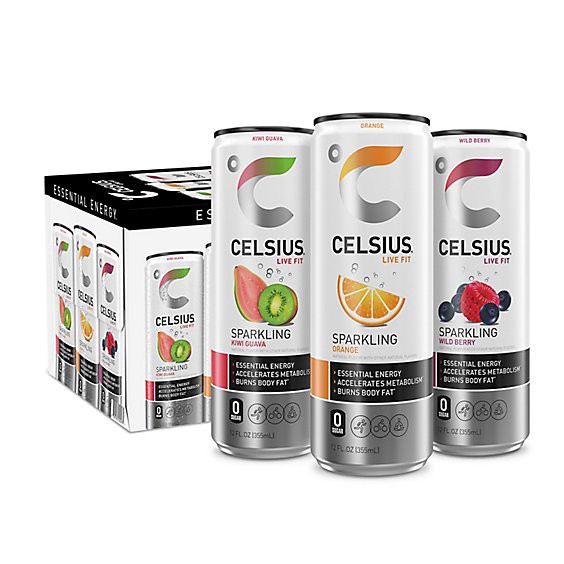 slide 1 of 1, Celsius Energy Drink Sparkling Variety Pack - 12-12 Fl Oz, 144 fl oz