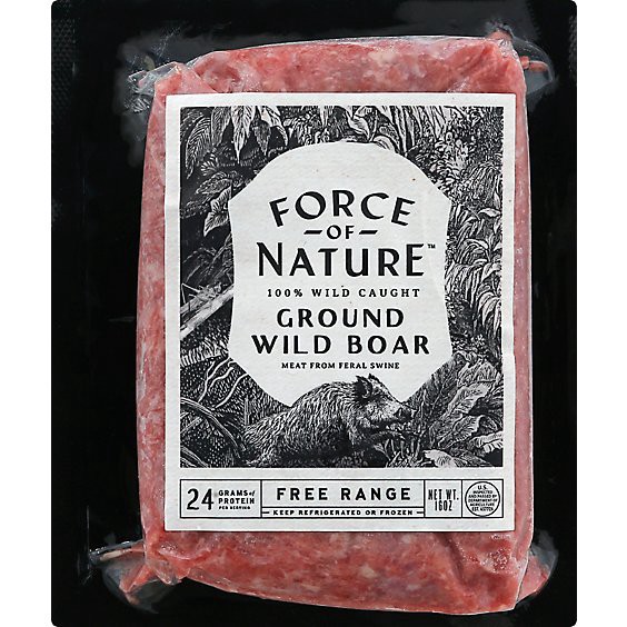 slide 1 of 1, Force Of Nature Boar Grind 100% Wild Caught - 16 Oz, 16 oz
