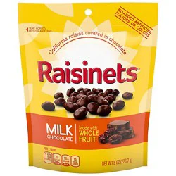 Raisinets Milk Chocolate Covered California Raisins Resealable Bag - 8.0 Oz